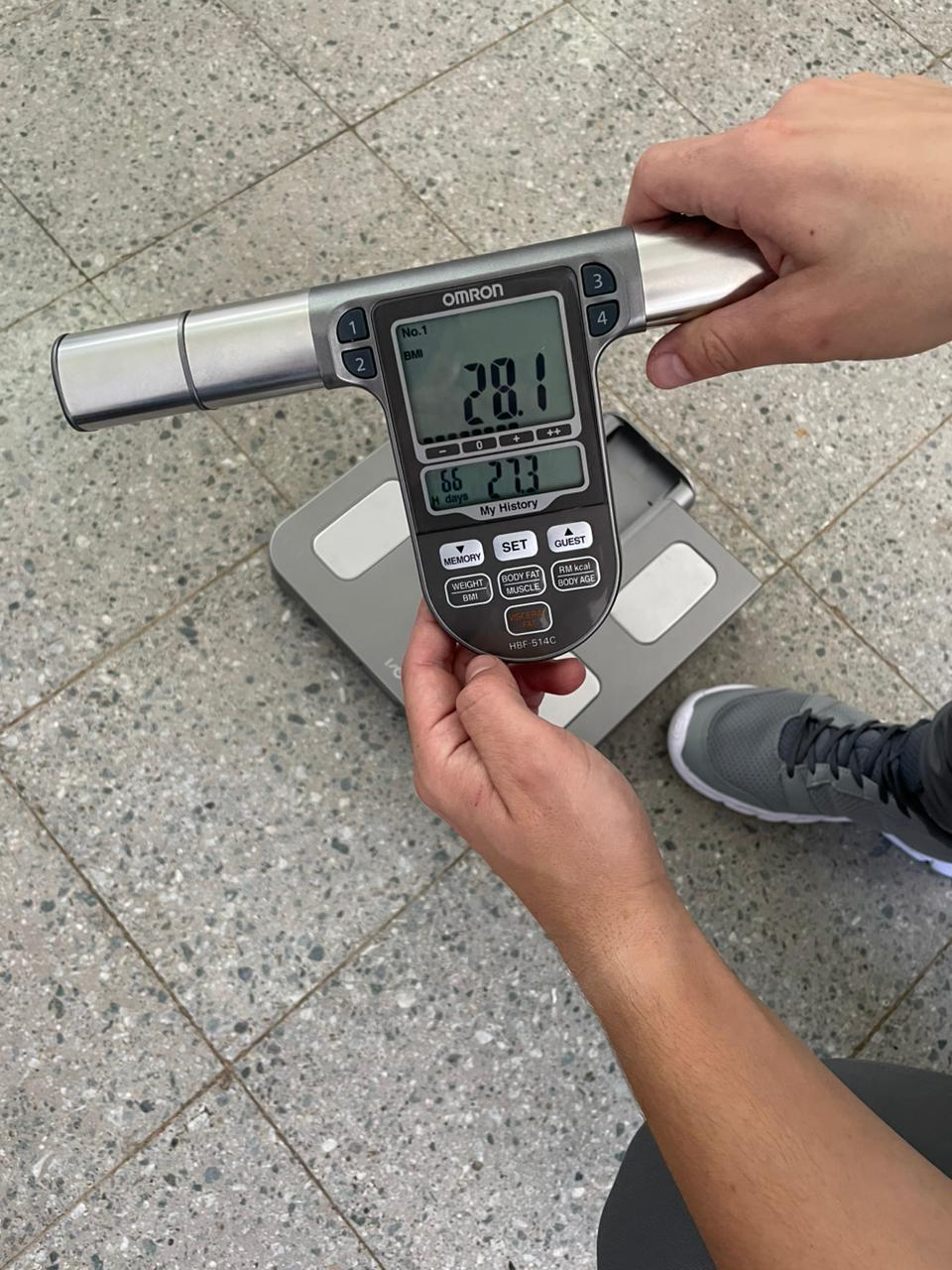 Evaluación corporal con medición de composición corporal